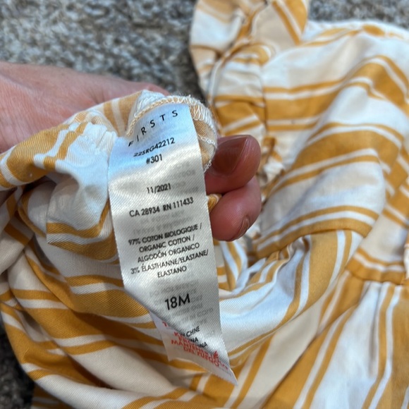 EUC Firsts by petit Lem organic cotton romper Sz 18 m - Picture 4 of 4